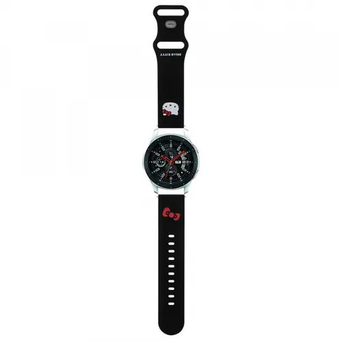 Curea Hello Kitty Silicone Kitty Head pentru Samsung Galaxy Watch / Huawei Watch 46mm / 45mm / 41mm Series, Negru