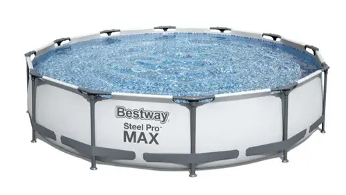 Piscina supraterana cu cadru metalic Bestway Steel Pro MAX, 366 x 76 cm, 6473 L (Gri)