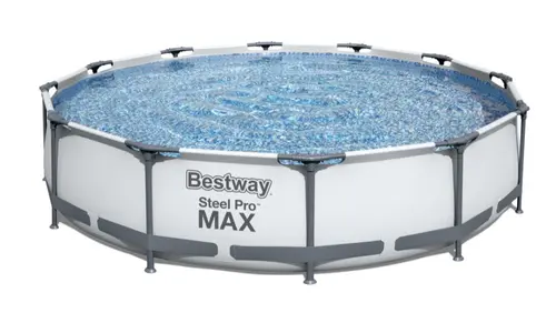 Piscina supraterana cu cadru metalic Bestway Steel Pro MAX, 366 x 76 cm, 6473 L (Gri)