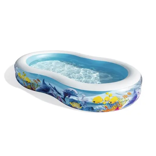 Piscina gonflabila pentru copii BESTWAY 54118, Pestisori, 262 x 157 x 46 cm, 544 L (Multicolor)