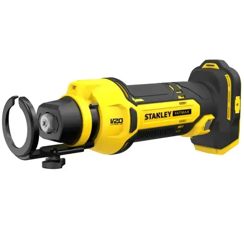 Masina (freza) de decupat gips carton pe acumulator Stanley FatMax SFMCE200B, 18V V20, viteza max 26000 RPM, compatibil biti 1/8inch, 5/32inch si 1/4inch, iluminare LED, maner cauciucat confortabil, nu include incarcator/acumulator