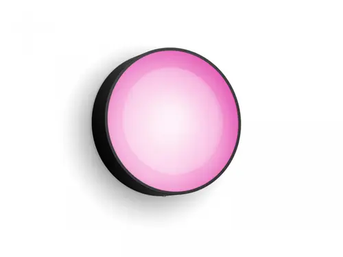 Aplica LED RGB pentru exterior Philips Hue Daylo, 15W (80W), 1050 lm, lumina alba si color (2000-6500K), IP44, 220x76mm, Negru