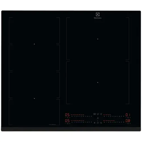 Plita incorporabila Electrolux EIV64453, Inductie, 4 zone de gatit, Booster, Control touch, Timer, Conectivitate hota, 60 cm (Negru)
