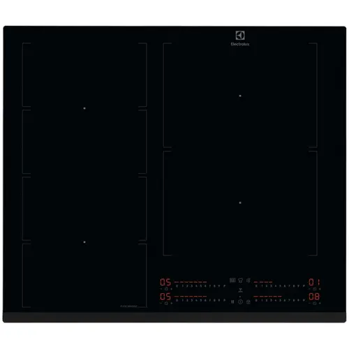 Plita incorporabila Electrolux EIV64453, Inductie, 4 zone de gatit, Booster, Control touch, Timer, Conectivitate hota, 60 cm (Negru)