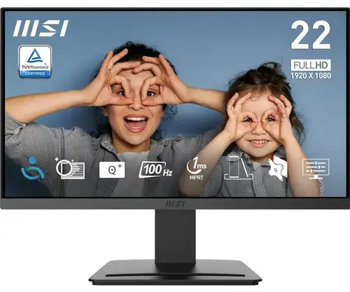 Monitor VA LED MSI 21.45inch PRO MP223 E2, Full HD (1920 x 1080), HDMI, DisplayPort, 100 Hz, 1 ms (Negru)