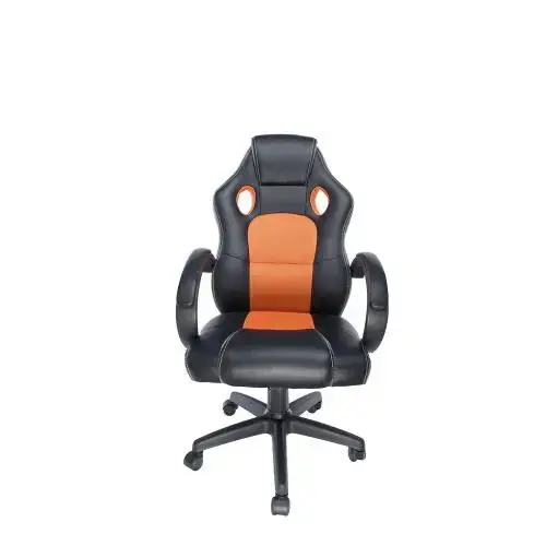 Scaun gaming Spacer Champ, reglabil (Negru/Portocaliu)