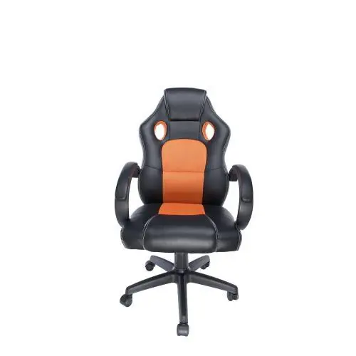 Scaun gaming Spacer Champ, reglabil (Negru/Portocaliu)