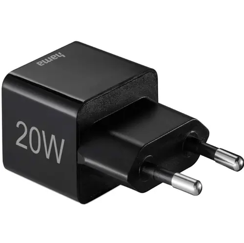 Incarcator retea HAMA 201649, 1xUSB-C, 20W (Negru)