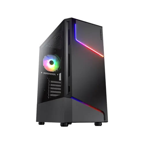 Carcasa COUGAR MX360 RGB, Mid Tower, tempered glass (Negru)
