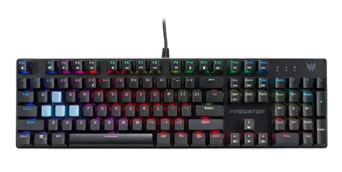 Tastatura Gaming Mecanica Acer Predator Aethon 303 GP.KBD11.048, USB, Layout US, 104 taste, Switch-uri Kailh Blue (Negru)