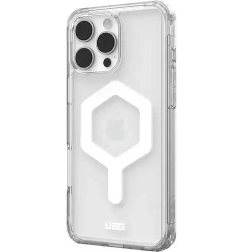 Husa Plyo Magsafe UAG pentru iPhone 16 Pro Max, Transparent/Alb