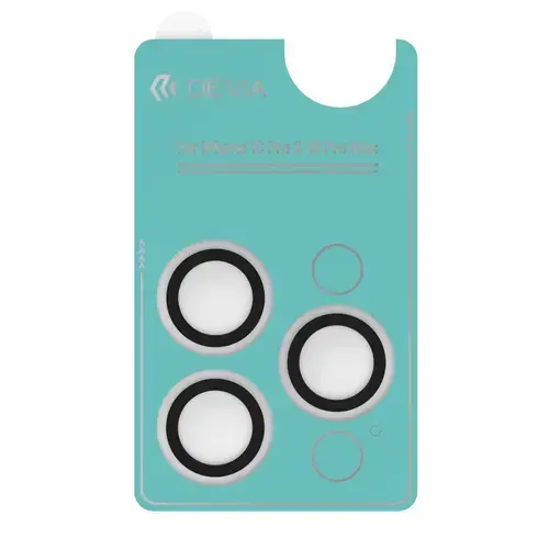 Folie Sticla Camera Peak Series Crystal Devia pentru iPhone 16 Pro / 16 Pro Max, pachet de 3 buc, Transparent