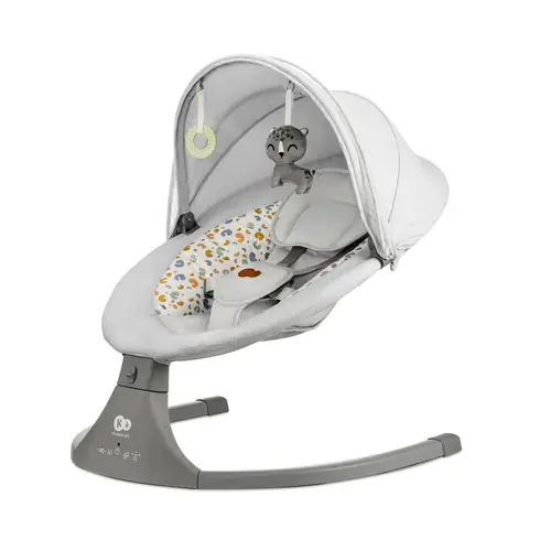 Leagan/sezlong electric KinderKraft LUMI 2,  telecomanda, greutate maxima suportata9 Kg, Gri