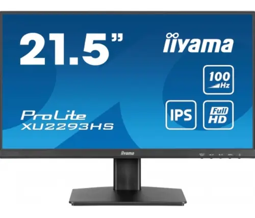 Monitor IPS LED Iiyama 21.5inch XU2293HS-B6, Full HD (1920 x 1080), HDMI, DisplayPort, Boxe, 100 Hz, 1 ms (Negru)