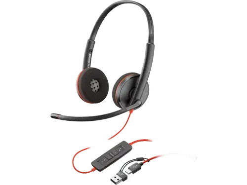 Casca Call Center Poly Blackwire 3220 Stereo, USB-A/USB-C, On-ear, Microfon (Bulk)