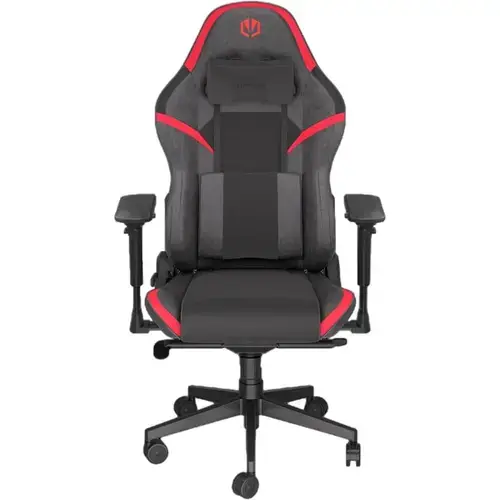 Scaun Gaming Endorfy Scrim RD, Piele/Textil, Suport lombar, 120 Kg (Negru/Rosu)