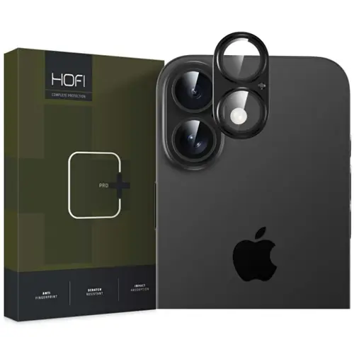 Folie de protectie Camera spate HOFI FullCam pentru Apple iPhone 16 Plus / 16, Sticla Securizata, Full Glue, Neagra