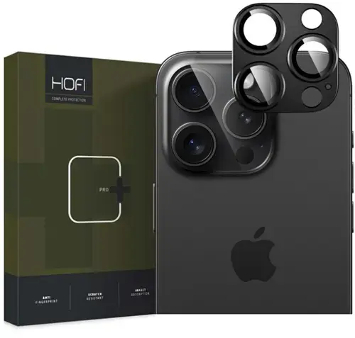 Folie de protectie Camera spate HOFI pentru Apple iPhone 16 Pro Max / 16 Pro, Sticla Securizata, Full Glue, Neagra