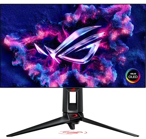 Monitor Gaming OLED ASUS ROG Swift 27inch  PG27AQDP, QHD (2560 x 1440), HDMI, DisplayPort, Pivot, 480 Hz, 0.03 ms (Negru)