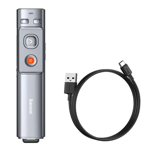 Prezentator wireless Baseus WKCD000013, Laser rosu, 100m (Gri)