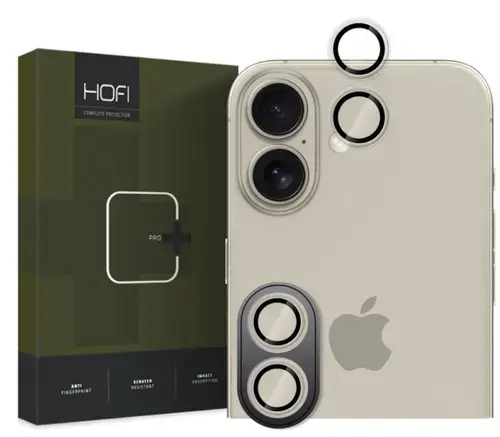 Folie de protectie Camera spate HOFI CamRing PRO+ pentru Apple iPhone 16 Plus / 16, Sticla Securizata, Transparenta