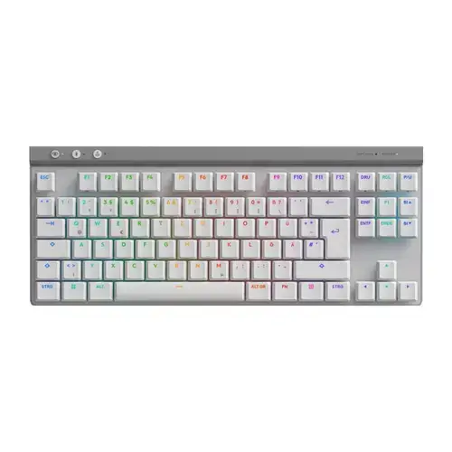 Tastatura Mecanica Gaming Logitech G515 TKL, Ultraslim, Lightspeed, Wireless/Bluetooth, Alb