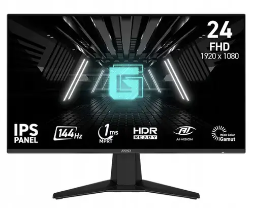 Monitor Gaming IPS LED MSI 23.8inch G242L E14, Full HD (1920 x 1080), HDMI, DisplayPort, 144 Hz, 1 ms (Negru)