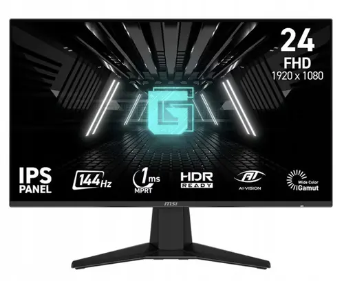 Monitor Gaming IPS LED MSI 23.8inch G242L E14, Full HD (1920 x 1080), HDMI, DisplayPort, 144 Hz, 1 ms (Negru)