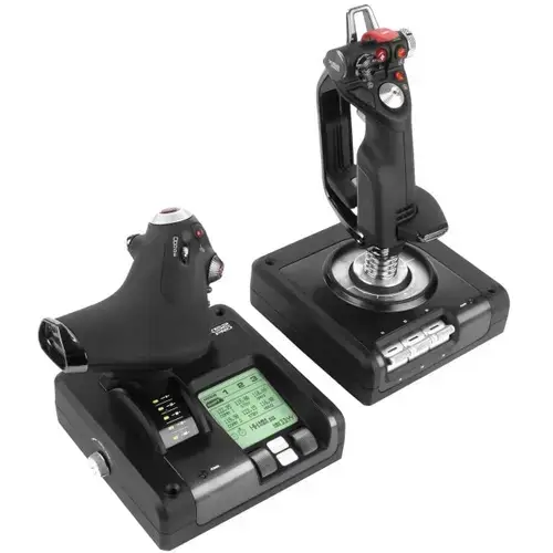 Controller pentru simulatoare de zbor cu mansa si maneta Logitech G Saitek X52 PRO H.O.T.A.S., USB 2.0 (Negru)