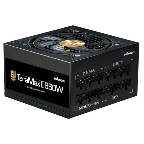 Sursa PC Zalman TeraMax II, 850 W, 80+ Gold, Modulara, 120 mm (Auriu/Negru)