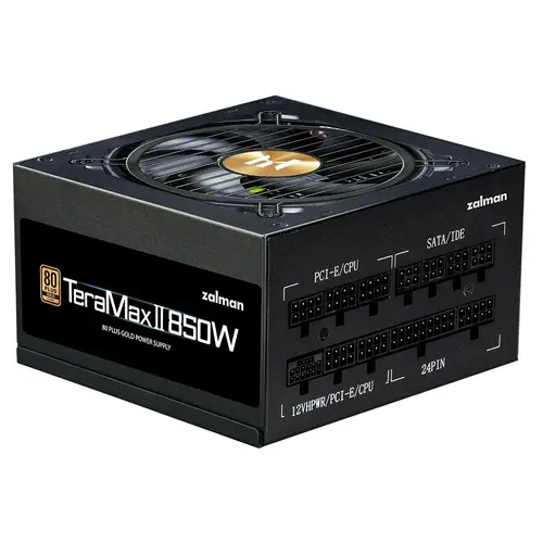 Sursa PC Zalman TeraMax II, 850 W, 80+ Gold, Modulara, 120 mm (Auriu/Negru)