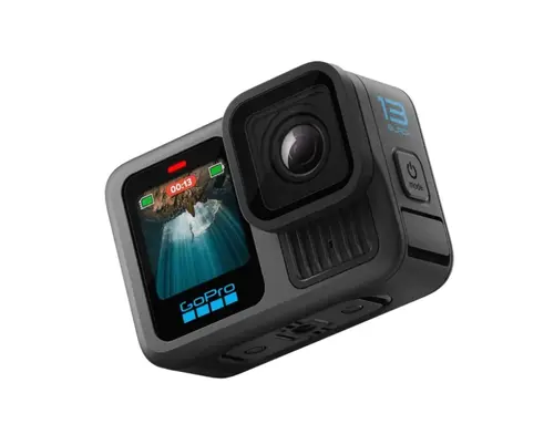 Camera video de actiune GoPro HERO13 Black, 27MP, 5.3K, Ecran tactil 2.27inch, Stabilizare HyperSmooth 6.0, TimeWarp 3.0, Wi-Fi, Bluetooth, Control vocal (Negru)