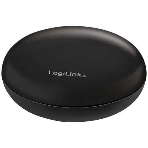 Telecomanda (intreruaptor) inteligenta LogiLink SH0107, Wi-Fi, pentru televizor si aer conditionat, alimentare USB, IP30, compatibil TUYA/Amazon Alexa/Google Home, Negru