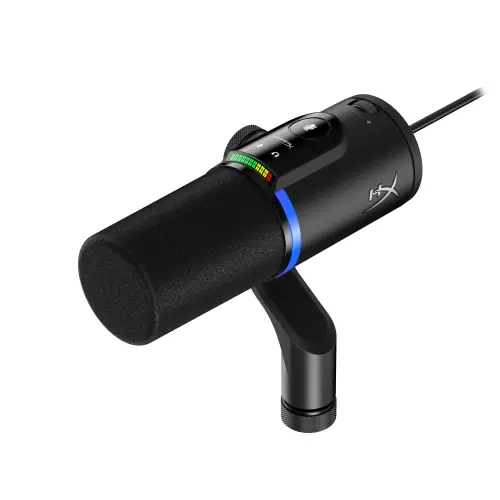 Microfon dinamic HyperX FlipCast, USB-C/XLR, Cablu 3m (Negru)