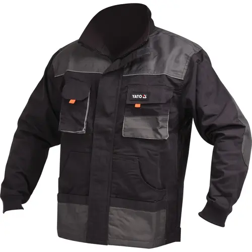 Jacheta de lucru Yato, Bumbac/Poliester, M, Negru/Gri