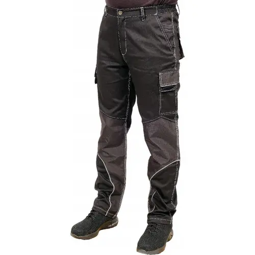 Pantaloni de lucru Yato, elastan, cusaturi triple, negru, bumbac/poliester, 2XL