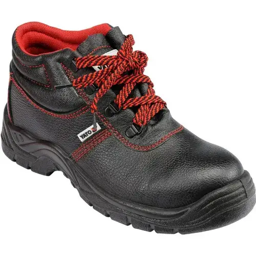 Pantofi de lucru pentru barbati, Yato, Piele, S1, Rosu/Negru, 40 EU