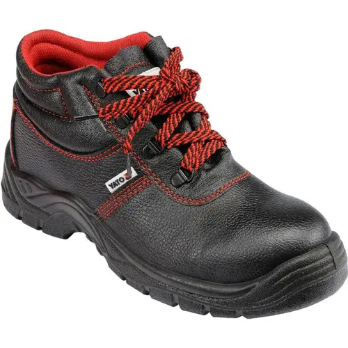 Pantofi de lucru pentru barbati, Yato, Piele, S1, Rosu/Negru, 43 EU