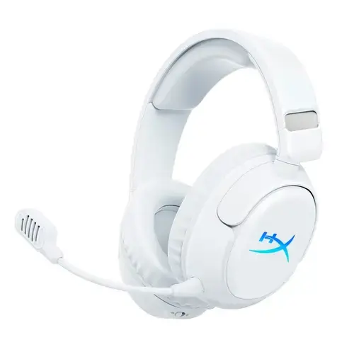 Casti Gaming Wireless HyperX Cloud Flight 2, Bluetooth/2.4GHz, Autonomie pana la 100 ore, Iluminare RGB, InstantPair (Alb)