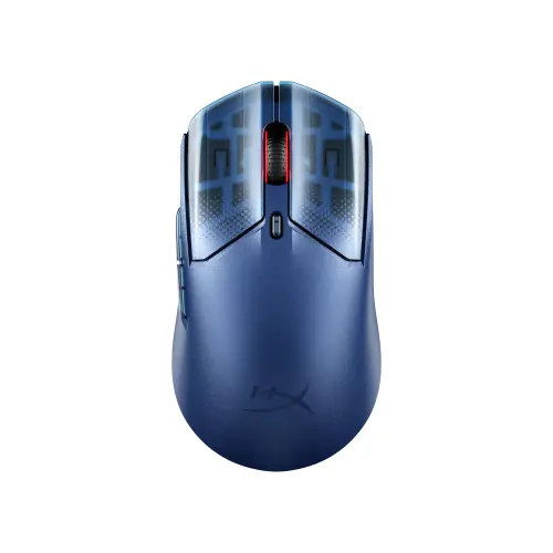 Mouse Gaming HyperX Pulsefire Haste 2 S, Wireless 2.4GHz/Bluetooth/USB, Autonomie 120 ore, 26000 DPI, Iluminare RGB (Albastru)