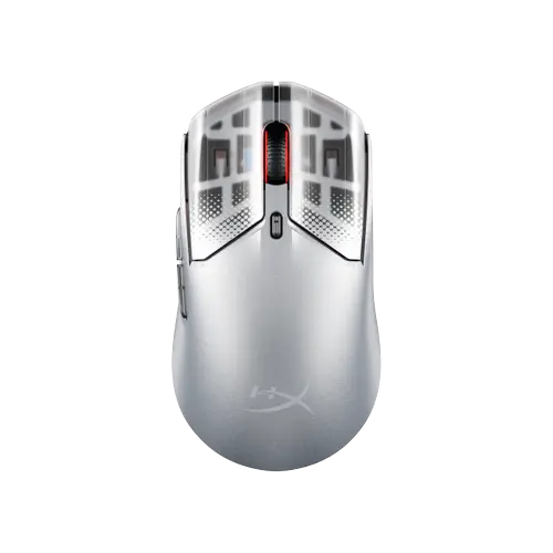 Mouse Gaming HyperX Pulsefire Haste 2 S, Wireless 2.4GHz/Bluetooth/USB, Autonomie 120 ore, 26000 DPI, Iluminare RGB (Argintiu)