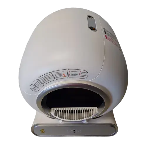 Litiera automata smart PETOOL V3 pentru pisici, auto-curatare, eliminare mirosuri prin ionizare, aplicatie mobila (Alb)