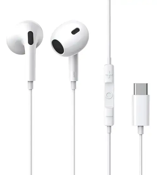 Casti Stereo Baseus Encok CZ17, USB-C, Microfon (Alb)