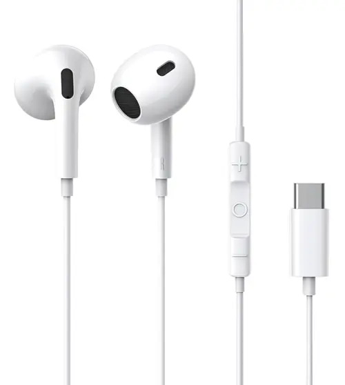 Casti Stereo Baseus Encok CZ17, USB-C, Microfon (Alb)