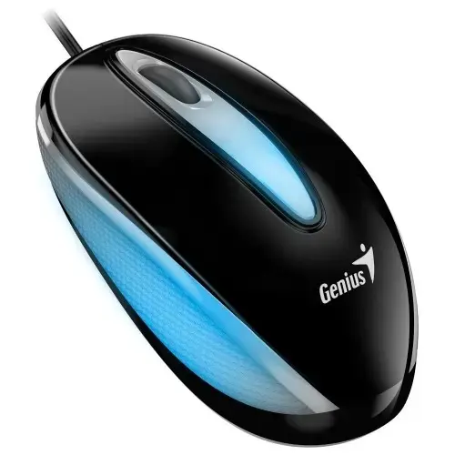 Mouse Optic Genius DX-Mini, iluminare RGB, Cu fir, 1000 dpi (Negru)
