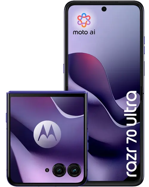 Telefon Mobil Motorola Razr 70 Ultra, Procesor Qualcomm Snapdragon 8 Elite, Octa-Core, Foldable LTPO AMOLED Capacitive touchscreen 7inch, 16GB RAM, 512GB Flash, Camera Duala 50 + 50 MP, 5G, Wi-Fi, Dual SIM, Android (Albastru)