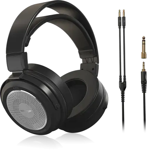 Casti Studio Hi-Fi Behringer ALPHA, Open-Back, Jack 3.5/6.3mm, Difuzor 50mm, Cablu 3m (Negru)