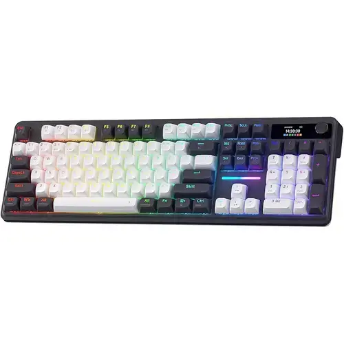 Tastatura gaming mecanica Redragon Terraflare Pro, USB Wireless/Bluetooth, iluminare RGB, Layout US, Negru