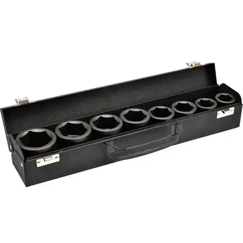 Set 8 chei tubulare de impact Yato YT-1115, 3/4, Hex, 19-41 mm
