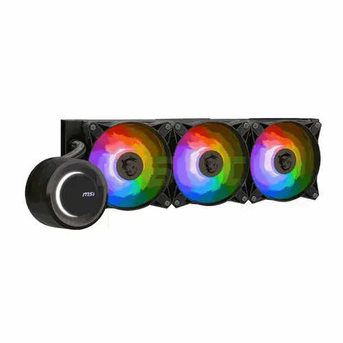 Cooler CPU MSI MAG CORELIQUID E360, Racire cu lichid, AiO 360mm, 3x120 mm, 2000 rpm, PWM (Negru)